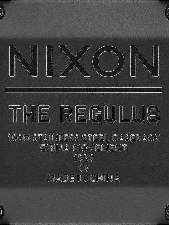 Nixon Regulus Ψηφιακό Ανδρικό Ρολόι 46mm Μπαταρίας με Μαύρο Καουτσούκ Λουράκι