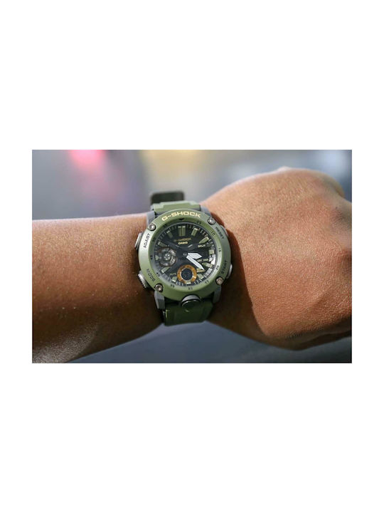 Casio G-Shock Ceas Cronograf Baterie cu Verde Brățară din cauciuc