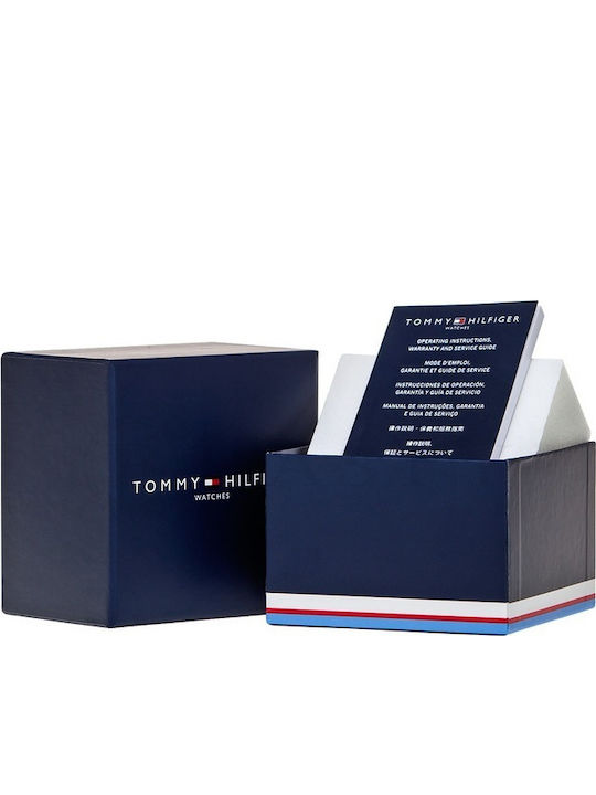 Tommy Hilfiger Brad Men's Watch 44mm Chronograph Battery with Black Leather Strap