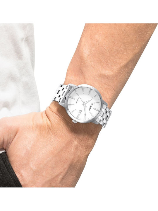Citizen Men's Watch 40mm Eco - Drive with Silver Metal Bracelet