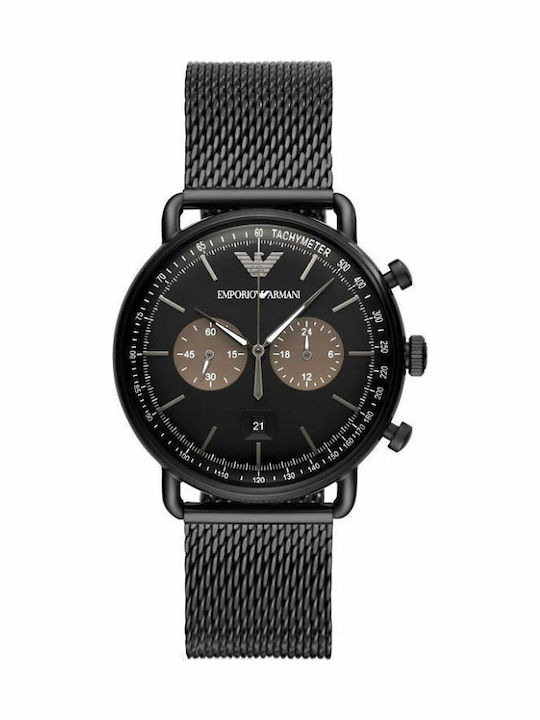 Emporio Armani Ρολόι Μπαταρίας με Μεταλλικό Μπρασελέ