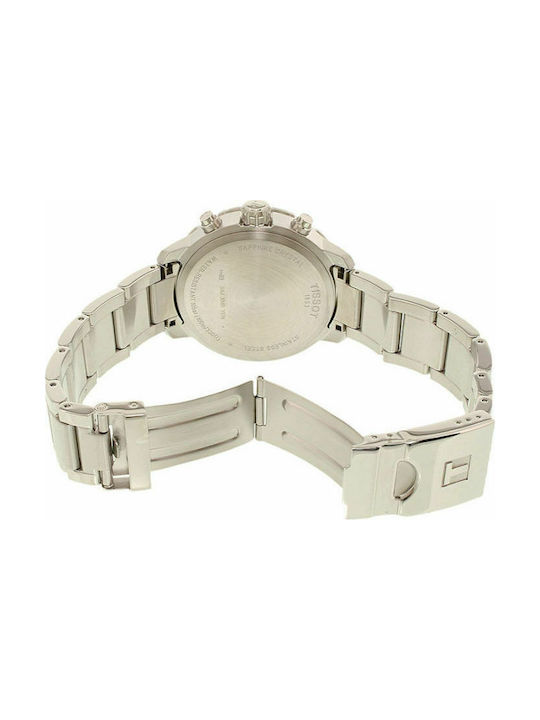 Tissot Battery Chronograph Watch with Metal Bracelet Silver