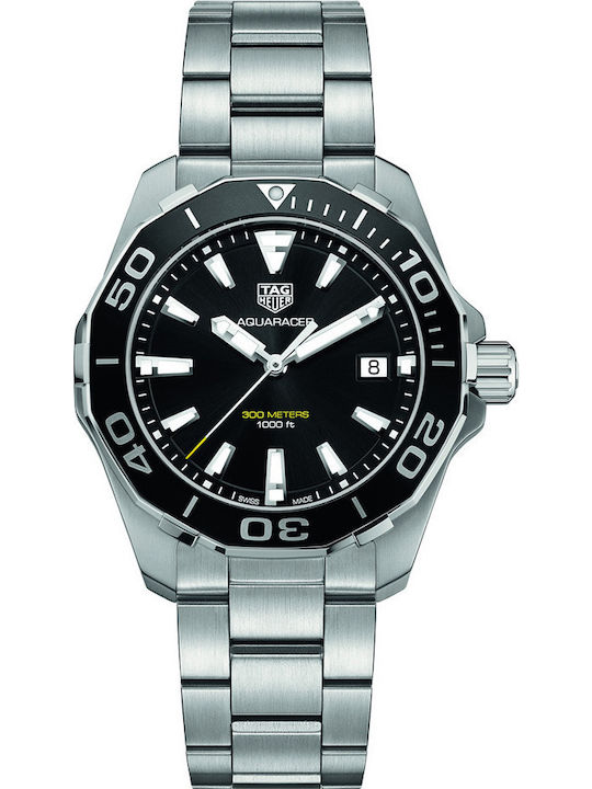 TAG Heuer Aquaracer Ρολόι Μπαταρίας με Μεταλλικό Μπρασελέ TAG Heuer Aquaracer Ρολόι Μπαταρίας με Μεταλλικό Μπρασελέ