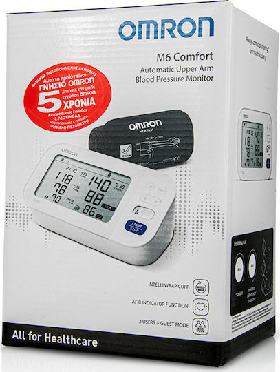 Omron M6 Comfort Electronical Blood Pressure Monitor Arm with Arrhythmia Detection HEM-7360-E