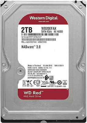 Western Digital Red 2TB HDD Σκληρός Δίσκος 3.5" SATA III 5400rpm με 256MB Cache για NAS
