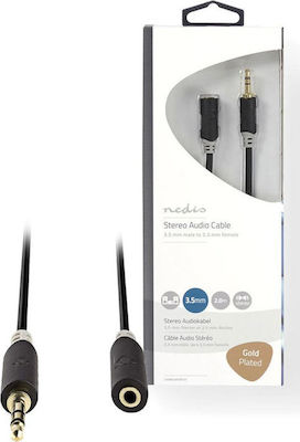 Nedis 3.5mm male - 3.5mm female Cable Black 2m (CABW22050AT20)