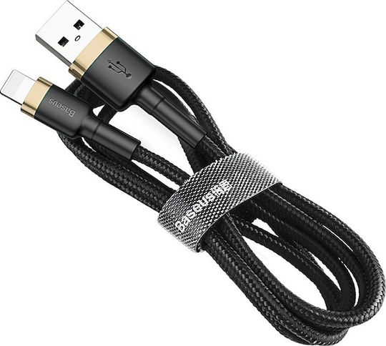 Baseus Cafule IP Edition Плетена USB-A към Lightning кабел Златист 3м (CALKLF-RV1)