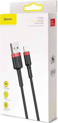 Baseus Cafule IP Edition Плетена USB-A към Lightning кабел Червен 3м (CALKLF-R91)