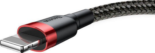 Baseus Cafule IP Edition Плетена USB-A към Lightning кабел Черен 2м (CALKLF-C19)