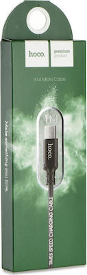 Hoco X14 High Speed Împletit USB 2.0 spre micro USB Cablu Negru 1m (HOC-X14m-BK) 1buc