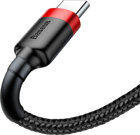 Baseus Cafule Braided USB 2.0 Cable USB-C Male - USB-A Red 3m CATKLF-U91