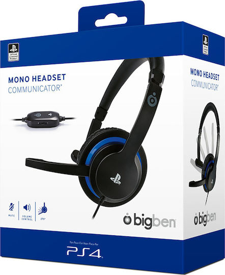 Bigben Interactive Mono headset Communicator Over Ear Gaming Headset cu conexiune 3,5mm Negru