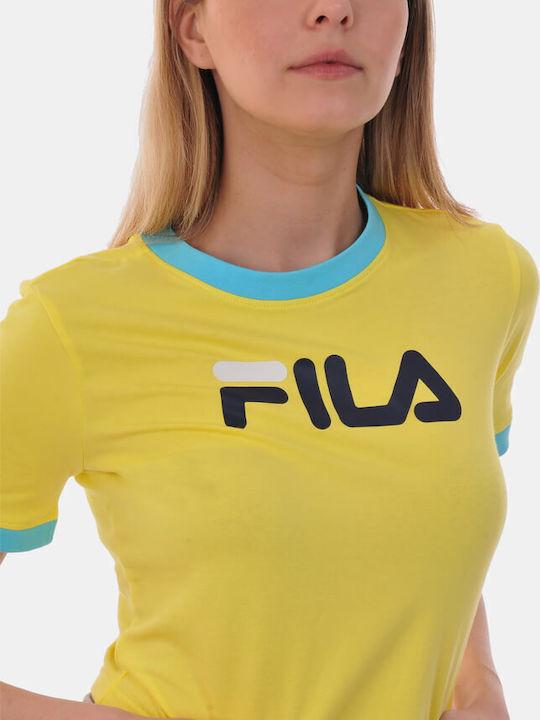 Tionne Women's Summer Crop Top Cotton Short Sleeve Yellow