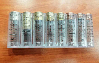 Plastic Portable Coin Holder with 8 Number of Spit