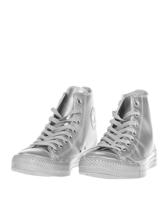 Chuck Taylor All Star Liquid Metallic Μποτάκια Ασημί