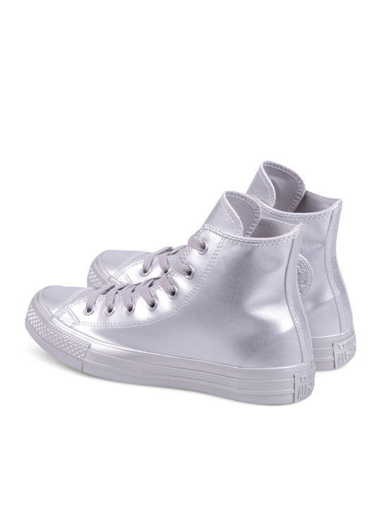 Chuck Taylor All Star Liquid Metallic Μποτάκια Ασημί