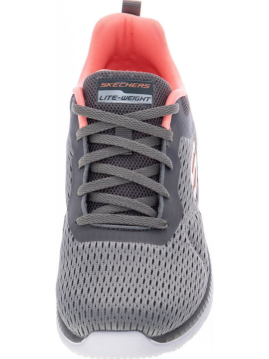 Engineered Mesh Lace-Up Sneakers Gray