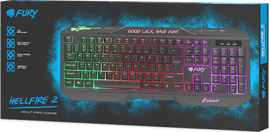 Natec Hellfire 2 Gaming Tastatur mit RGB-Beleuchtung (Englisch US)