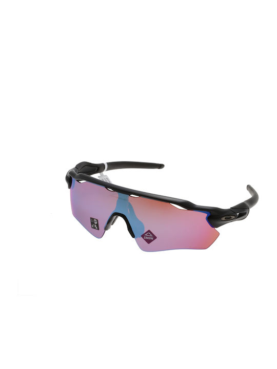 Oakley Radar Ev Path Herren Sonnenbrille mit Schwarz Kunststoff Gestell und Rot Spiegel Linse OO9208-97