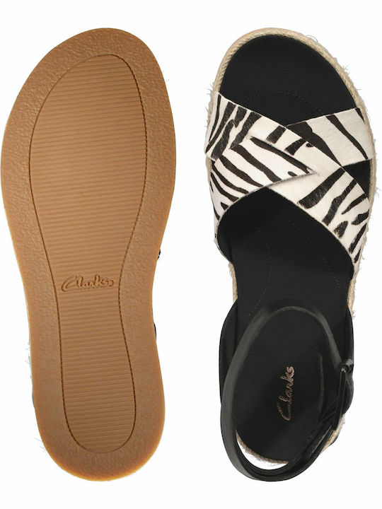Botanic Poppy Leder Flache Sandalen für Damen mit Riemen Flatforms
