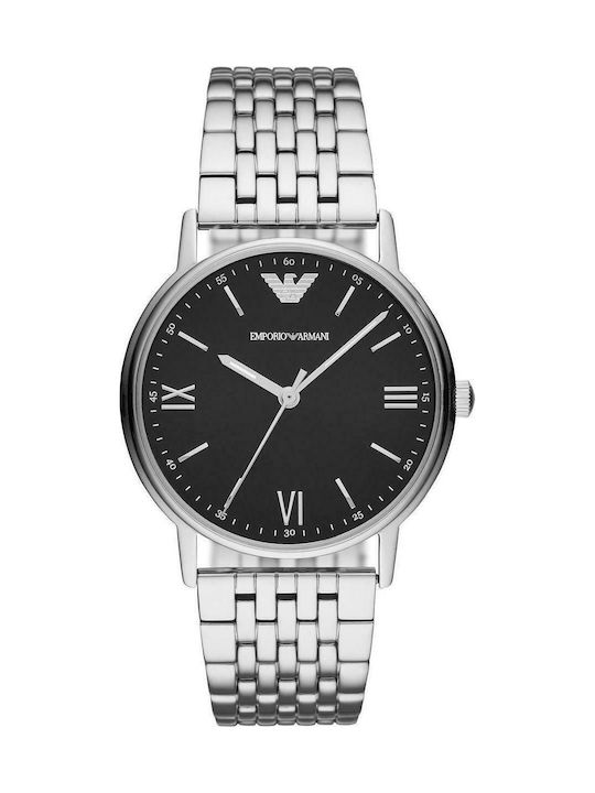 Emporio Armani Ρολόι με Μεταλλικό Μπρασελέ σε Ασημί χρώμα