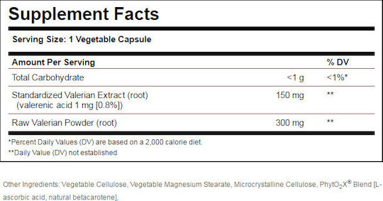 Solgar Valerian Root 100 вегетариански капсули