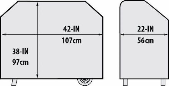 Broil King Grill Cover Black Compatible with the Baron Pellet 400 from Polyester 107cmx56cmx97cmcm