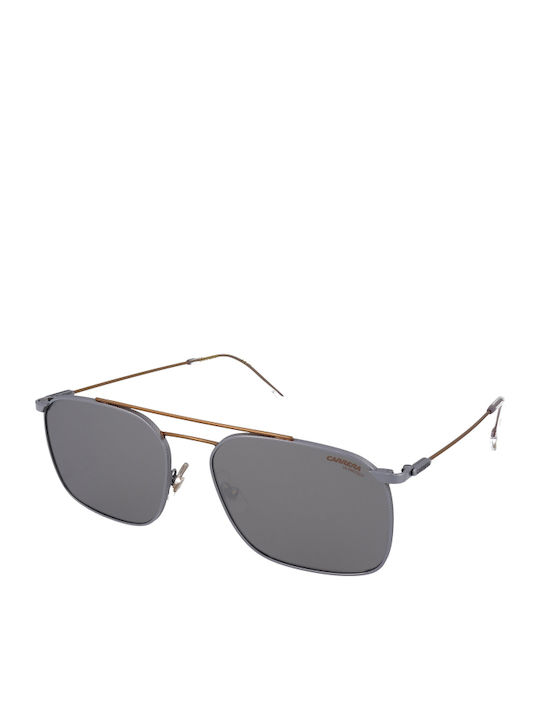 Carrera Men's Sunglasses with Gold Metallic Frame and Grey Mirror Lenses 186/S TNG/T4