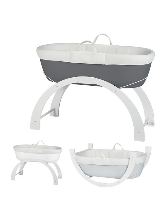 Shnuggle Dreami Moses Coș de Moș cuțit din plastic cu suport Light Grey