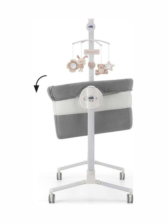 Cam Cradle Cullami with Mattress, Side Opening, and Wheels Beige 925-145