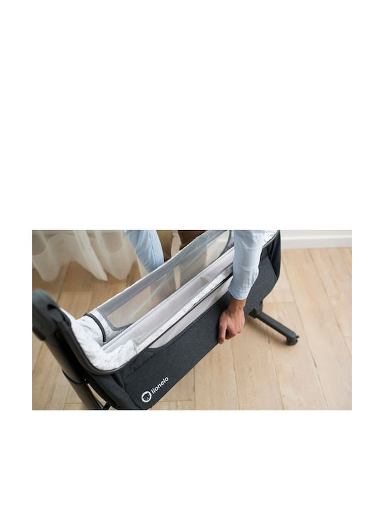 Lionelo Cradle Timon with Side Opening and Wheels Graphite Grey