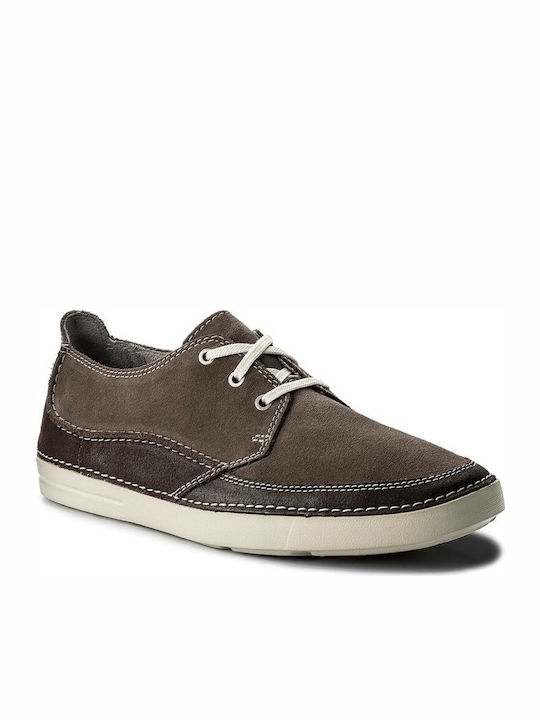 Clarks Gosler Edge Toupe Suede Pantofi casual pentru bărbați Maro