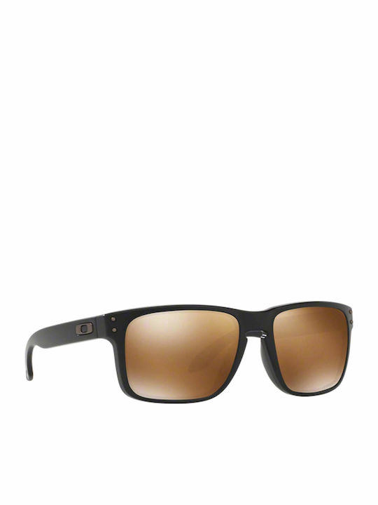 Oakley Holbrook Bărbătești Ochelari de soare cu Negru Cadru și Maro Polarized Oglindă Lentilă OO9102-D7