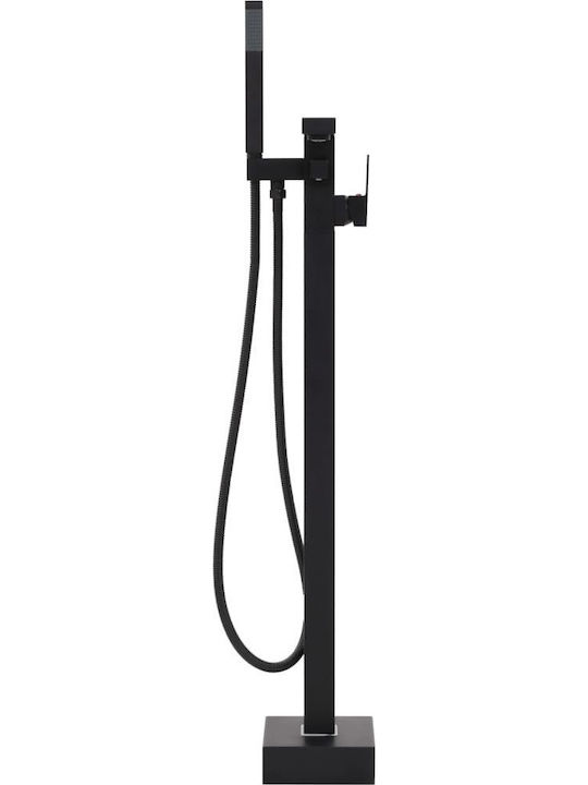 vidaXL Mischung Bade- / Duscharmatur Badewanne Komplettes Set Edelstahl Schwarz