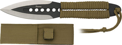 Martinez Albainox Throwers 1pc Knife Survival Khaki with Blade made of Stainless Steel in Sheath