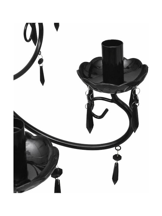 vidaXL Chandelier Candlestick Black 240689