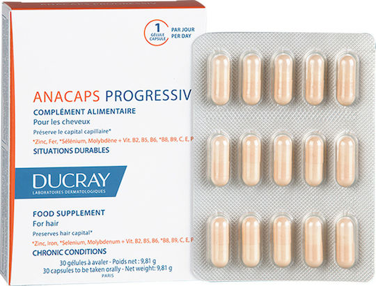 Ducray Anacaps Progressiv Специална Хранителна Добавка 30 капси