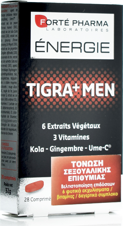 Comprar Forté Pharma Energy Tigra+ Men Tabletas 28 unidades ? Ahora por €  14.82 con Viata