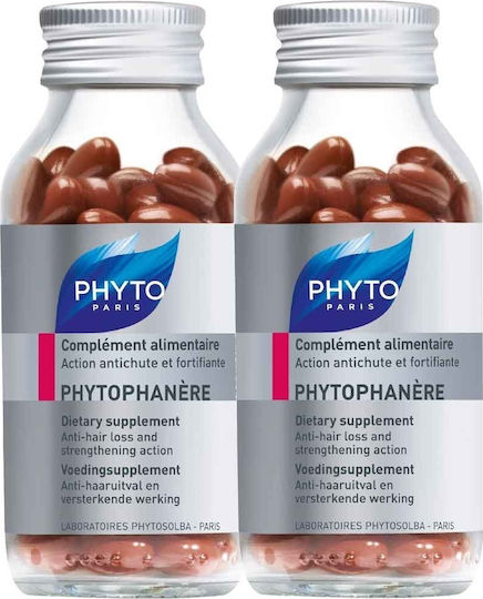 Phyto Phytophanere Nahrungsergänzungsmittel für Gesundes Haar, Haut & Nägel 2 x 120 Kapseln