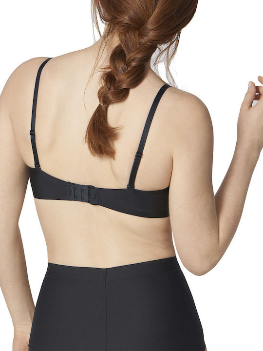 Stepy Soft Push Up Bra Underwire Black