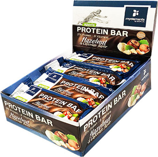 My Elements Sports Μπάρες με 31% Πρωτεΐνη & Γεύση Chocolate Hazelnut 12x60gr
