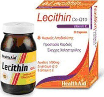 Health Aid Lecithin with Vitamin E & Q10 1000mg 30 κάψουλες