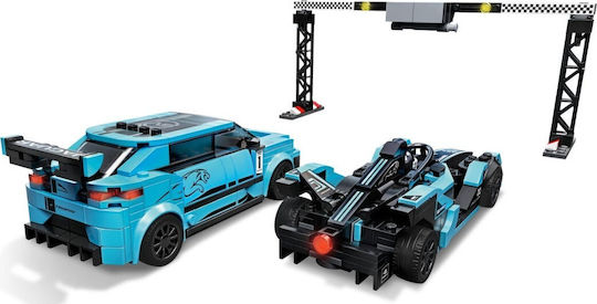 LEGO Speed Champions Formula E Panasonic Jaguar Racing GEN2 Mașină & Jaguar I-PACE eTROPHY Pentru 8+ Ani
