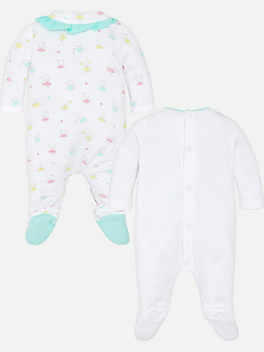 Mayoral Baby Bodysuit Set Long-Sleeved White