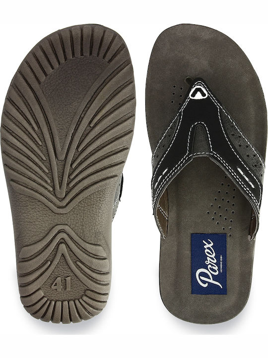 Leder Herrensandalen in Schwarz Farbe