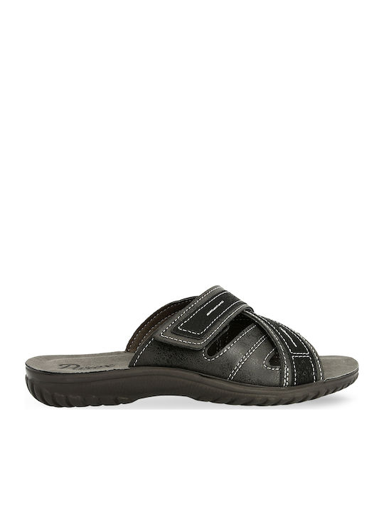 Parex Men's Leather Sandals Black