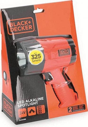 Black & Decker Flashlight LED with Maximum Brightness 325lm Orange