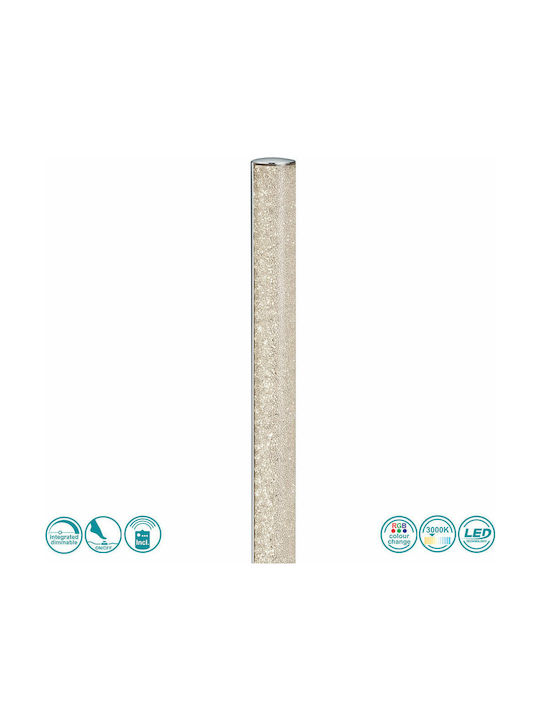 Trio Lighting Leia LED Floor Lamp H104xW18cm. with RGB Light 1000lm Silver