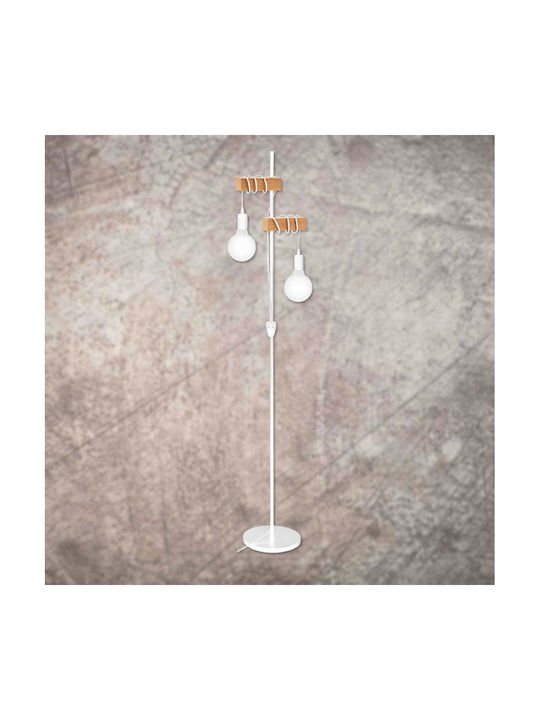 Eglo Townshend Vintage Floor Lamp H166.5xW25cm. with Socket for Bulb E27 Brown
