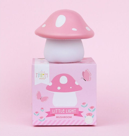 A Little Lovely Company Led Kids Decorative Lamp Mushroom Pink